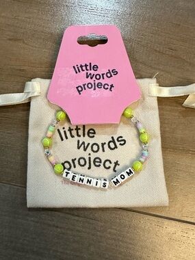 little words project "Tennis Mom" Beaded Bracelet - Neon Yellow